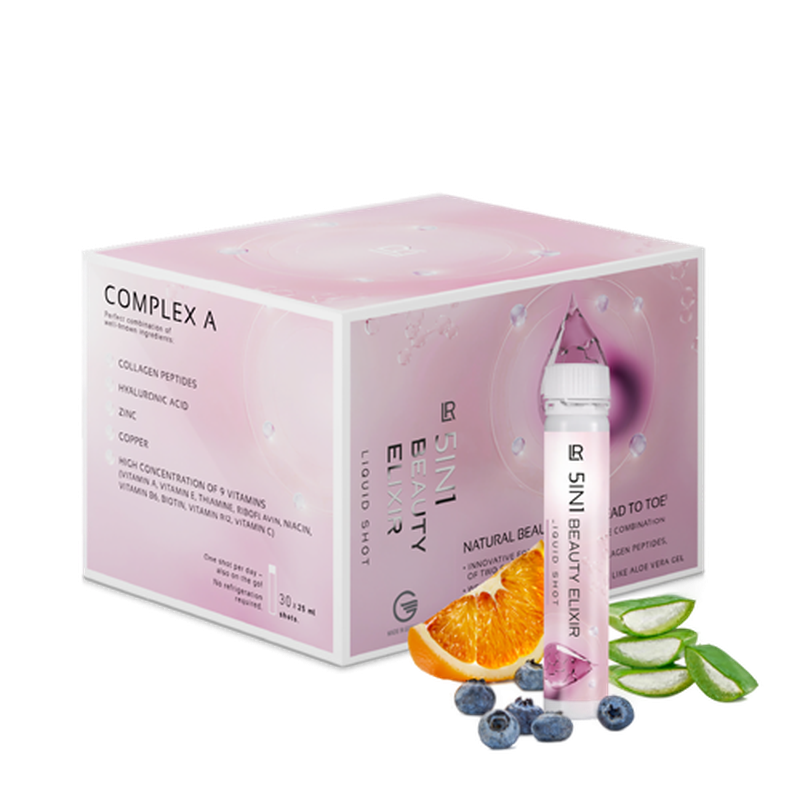 LR 5in1 Beauty Elixir, ampule a krabička